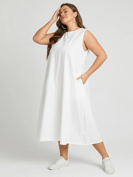 ZANZEA Elegant Women Maxi Dress Fashion Party Swing Kaftan Sundress 2024 Summer Beach Tank Dresses Casual OL Long Robe Oversize