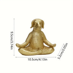 Home Decoration Resin Dog Yoga Statue Unique Modern Dog Figurine Retro Handicraft Animal Miniatures Sculpture Office